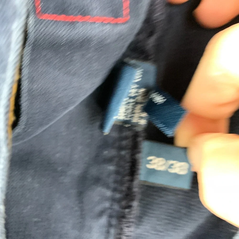 Vtg Polo Pants 38 650 Straight Navy‎ Blue Trouser Actual 37x30